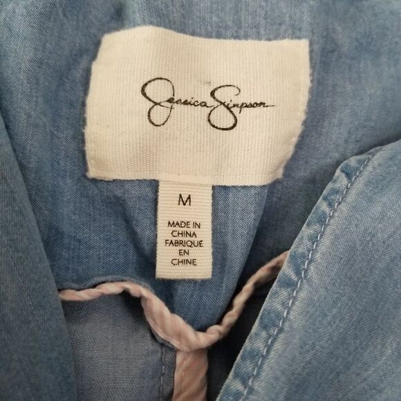 Jessica Simpson Open Front Light Blue Blazer - Picture 7 of 8